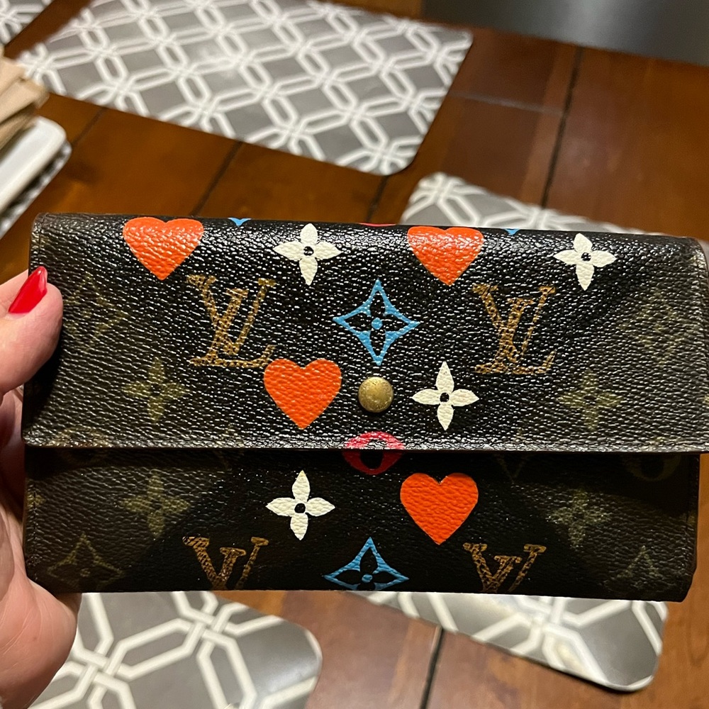 Louis Vuitton hand painted long wallet